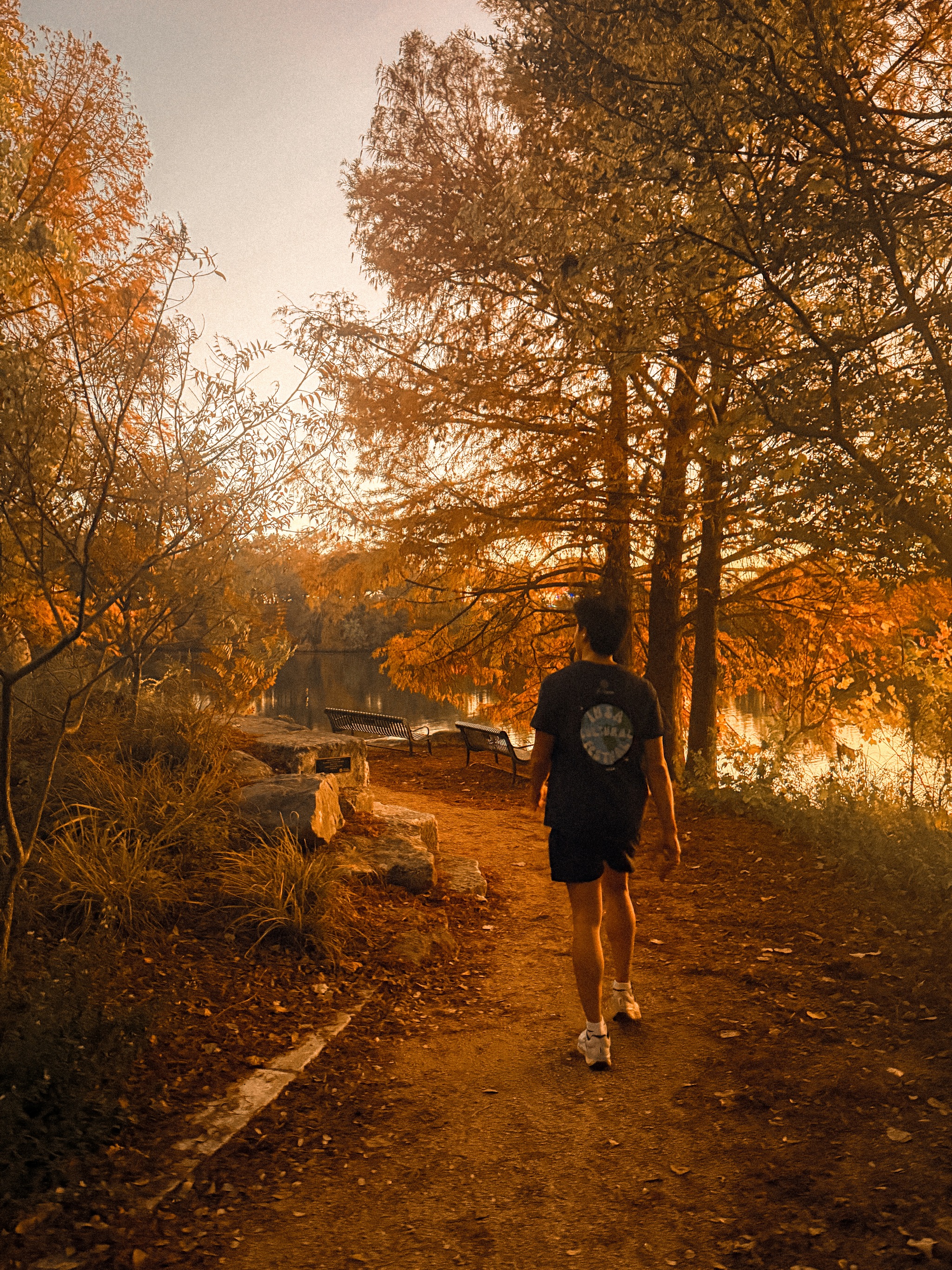 During run around Lady Bird Lake